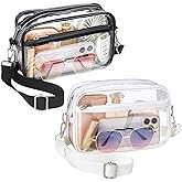 PACKISM Clear Bag for Stadium Events - Clear Purses for Women Stadium Crossbody Concert Bag for Game Day, Sports, Festival