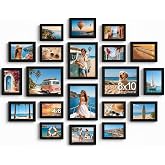 decorUhome Picture Frames Set of 20 for Wall and Tabletop Display, Black | Multi-Size Assorted Photo Frames for Collage Wall Decor, Include 4pcs 8x10, 8pcs 5x7 &amp; 8pcs 4x6 Frames Ideal for Family