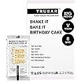 TRUBAR Vegan Protein Bar, Shake it Bake it Birthday Cake it, Gluten Free, Plant Based Protein, Dairy Free, Non GMO, Soy Free, No Sugar Alcohols, 12G Protein, 12G Fiber, 23G Carb, On the Go Snack Bars, 8ct