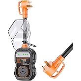 GEARGO 𝟑𝐭𝐡-𝐆𝐞𝐧 RV Surge Protectors 30 Amp, 𝐋𝐚𝐭𝐞𝐬𝐭 RV Circuit Analyzer, IP68 Surge Voltage Protection, RV Adapter 