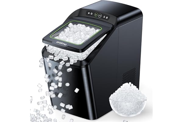 Oraimo Nugget Ice Maker, Makers Countertop, 26 Lbs/Day Tooth-Friendly Chewable with Self-Cleaning & Auto Water Refill, Sonic 