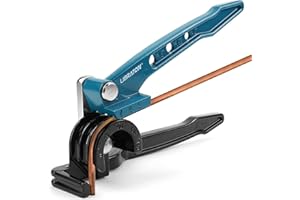 Libraton Copper Tube Bender, Tubing Bender 180°, Tube Bender 1/4", 5/16", 3/8", 3in1 Copper Pipe Bender, Copper Tubing Bender, for Copper, Brass, Aluminum and Thin Steel Pipes