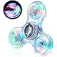 SCIONE LED Fidget Spinners, Light Up Sensory Fidgets Toys for Kids, Glow in The Dark Toy for Kid 4-8-12, ADHD Anxiety Stress Relief Toys for Adults, School Classroom Exchange Gifts for Kids