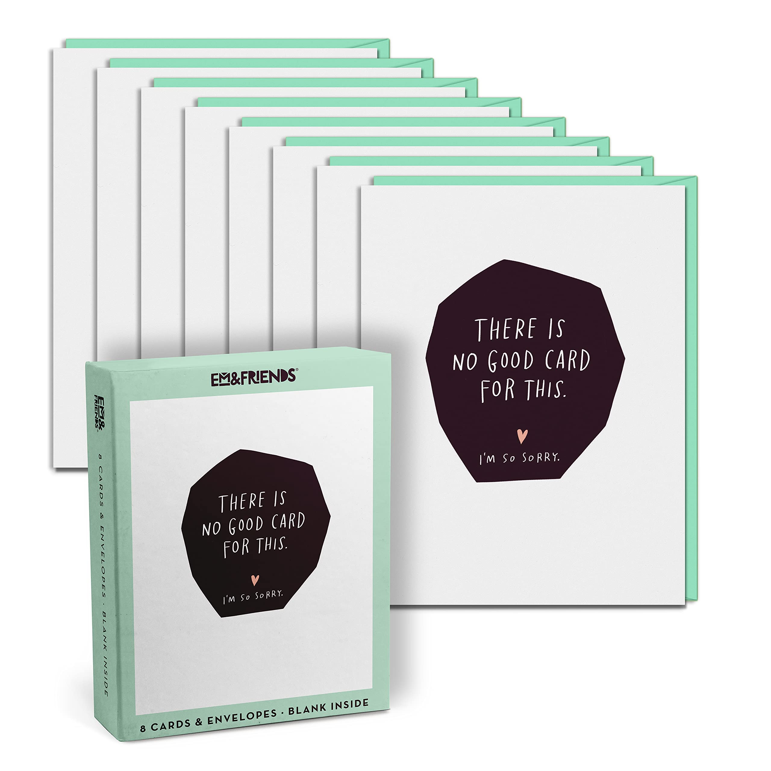 Em & Friends There is No Good Card For This Cards - Empathy Sympathy Cards with Envelopes (Box of 8, Identical Cards) (2-02889)
