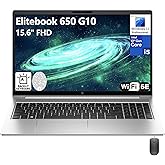 HP Elitebook 650 G10 15.6" FHD Business Laptop Computer, 13th Gen Intel 10-Core i5-1335U (Beat i7-1270P), 16GB DDR4 RAM, 512G