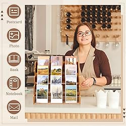 Yuntau 4 Tier Greeting Card Display Stand Wood