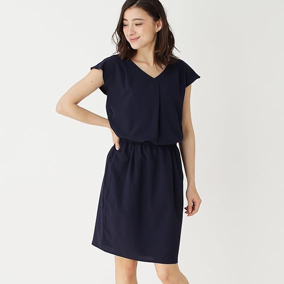 Amazon Co Jp スープ Soup Web限定 Jeunne Garcon ジョーゼットワンピース 15 3l ネイビー 093 服 ファッション小物