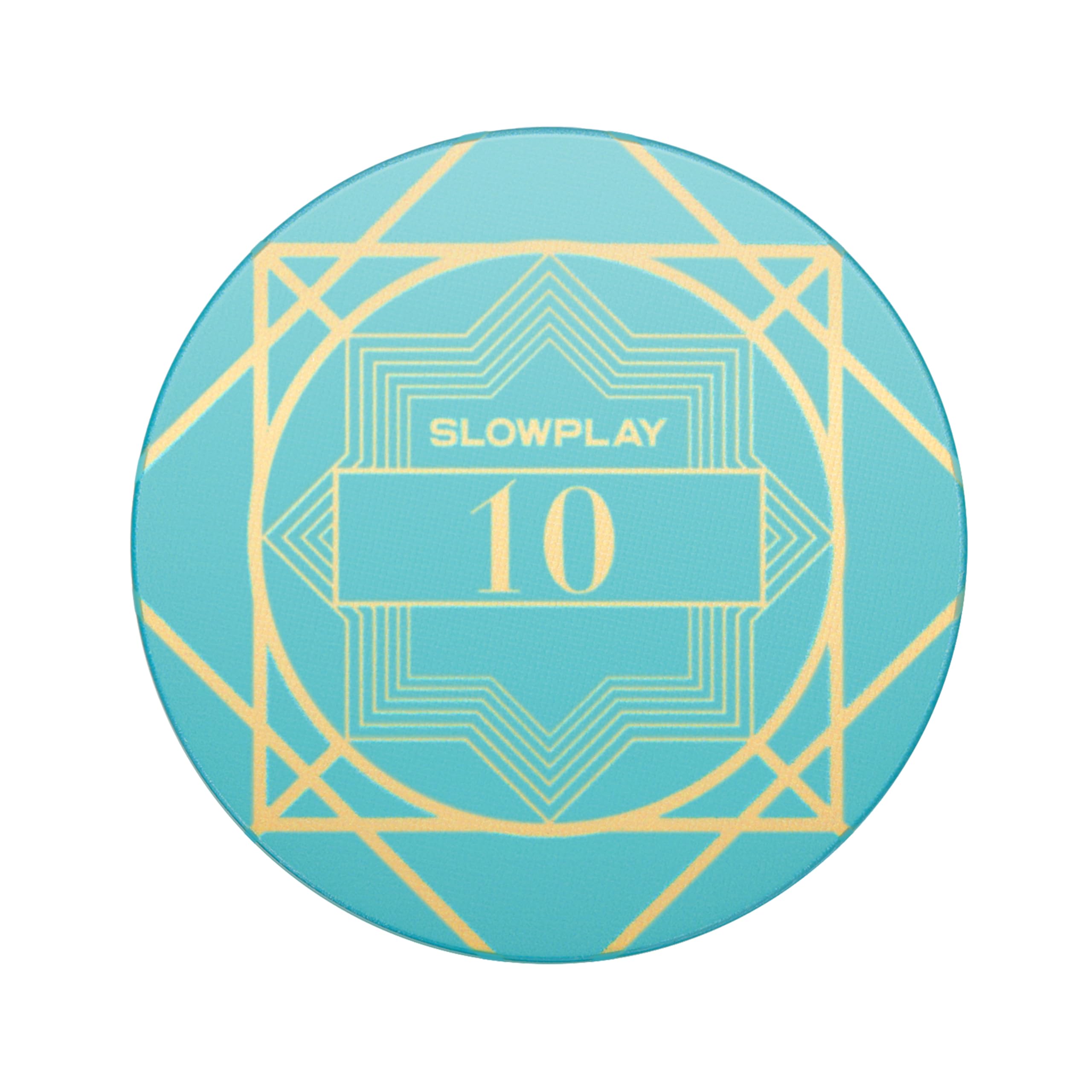 SLOWPLAY Nash Ceramic Poker Chips in Bulk, Casino Grade Ceramic 10-Gram Poker Chip for Texas Hold'em, 39mm Professional Chips Pack of 50 with Denomination of 10