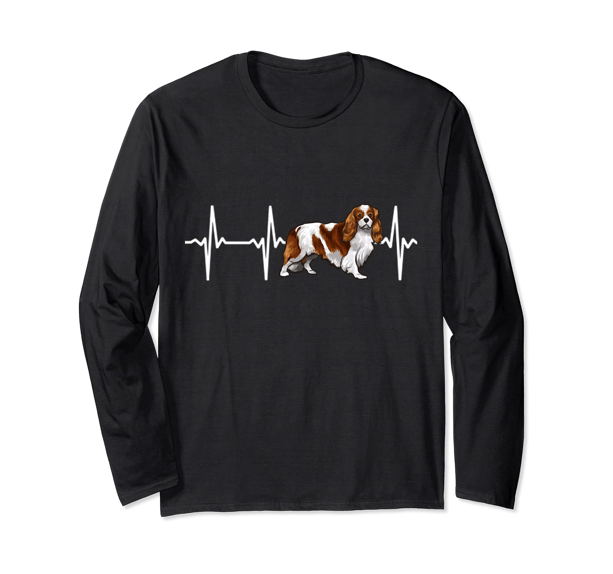 Cavalier King Charles Spaniel Heartbeat Love My Dog Long Sleeve T-Shirt