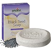 Madina Black Seed Soap Bar – Moisturizing, Anti-Aging, Deep Cleansing, Black Seed Oil, Shea Butter, Jojoba Oil, Plant-Based, Gentle Face & Body Cleanser, 6 Pack (3.5 oz Each)