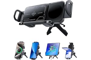 2026 Hign Intelligent Mobile Phone/pad Holder, 2 in 1 Auto 360° Rotating Cellphone Mount/Stand,15w Wireless Fast Charging Mob