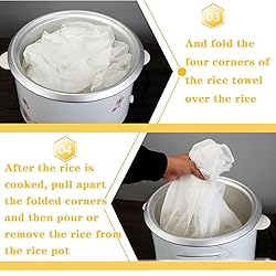 Rice Net,43" x 43" Sushi Rice Cooking Net,Non-Stick