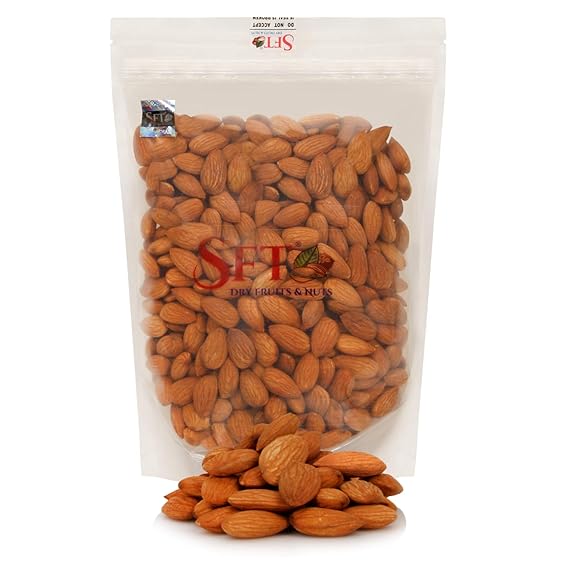 SFT Almonds California Organic Superior Quality Badam Giri (Grade - Medium Size) 1Kg