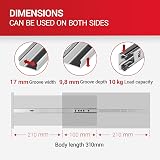 LouMaxx Drawer Runners 17mm Groove 310mm 4 Pack - Ball Bearing Slides view 6