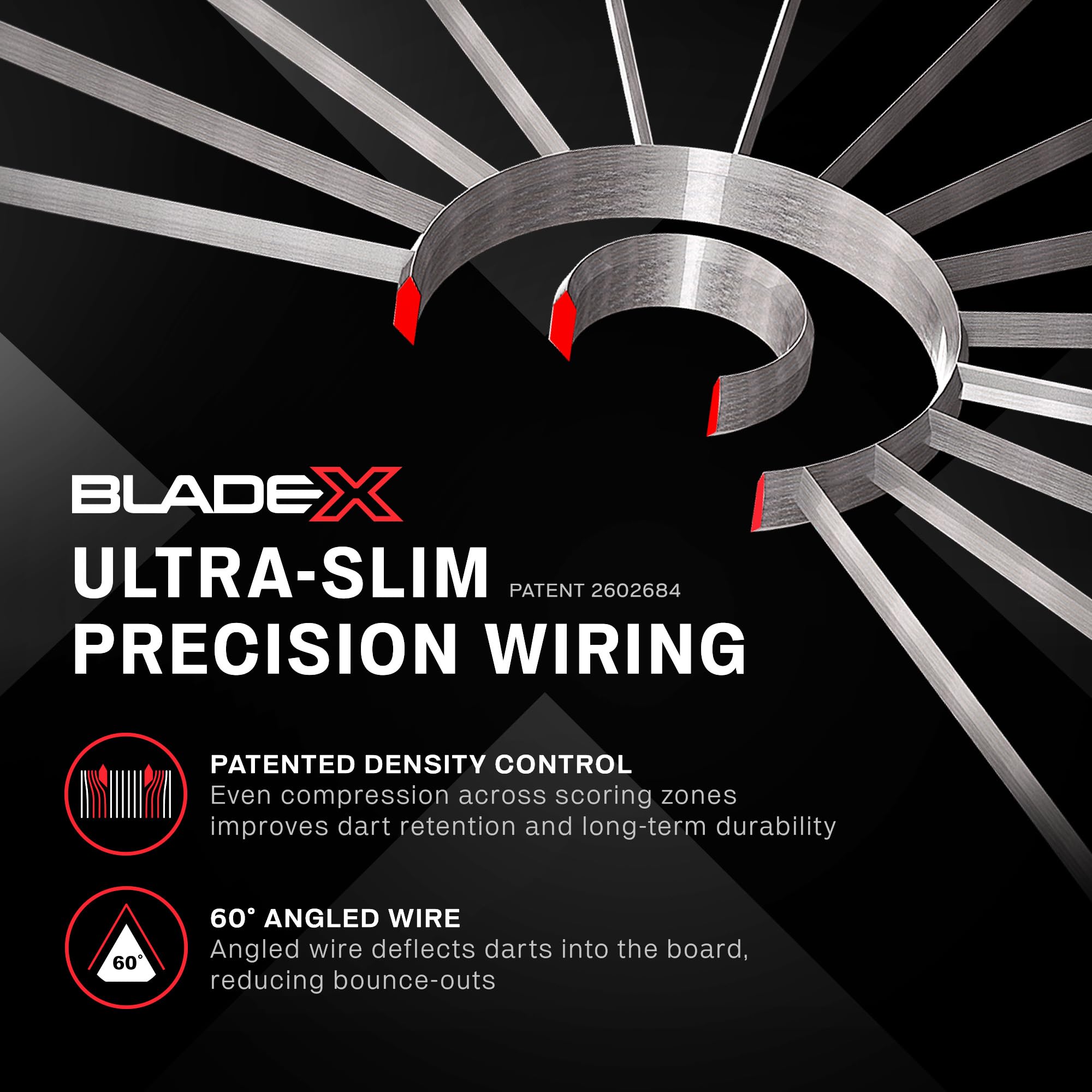 WINMAU Blade Serie dartscheibe steeldart – Professionelle PDC-Turnier steeldartscheibe - Blade X 6