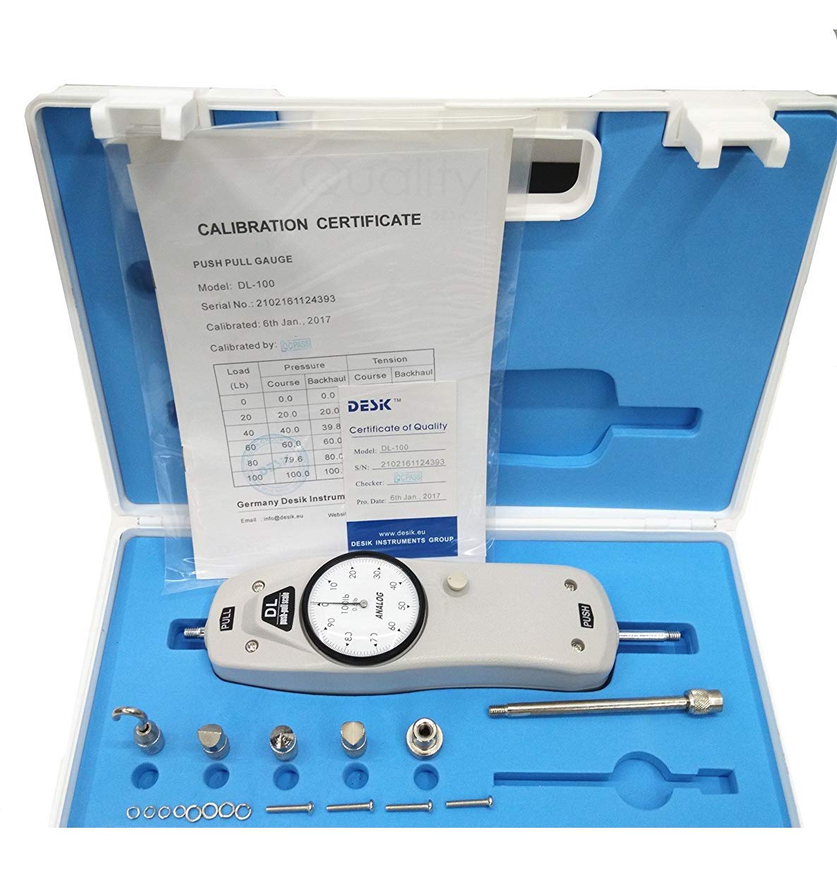 Nanolexis Push Pull Force Gauge up to 10 Pound Units Force Gauge Test for Tension and