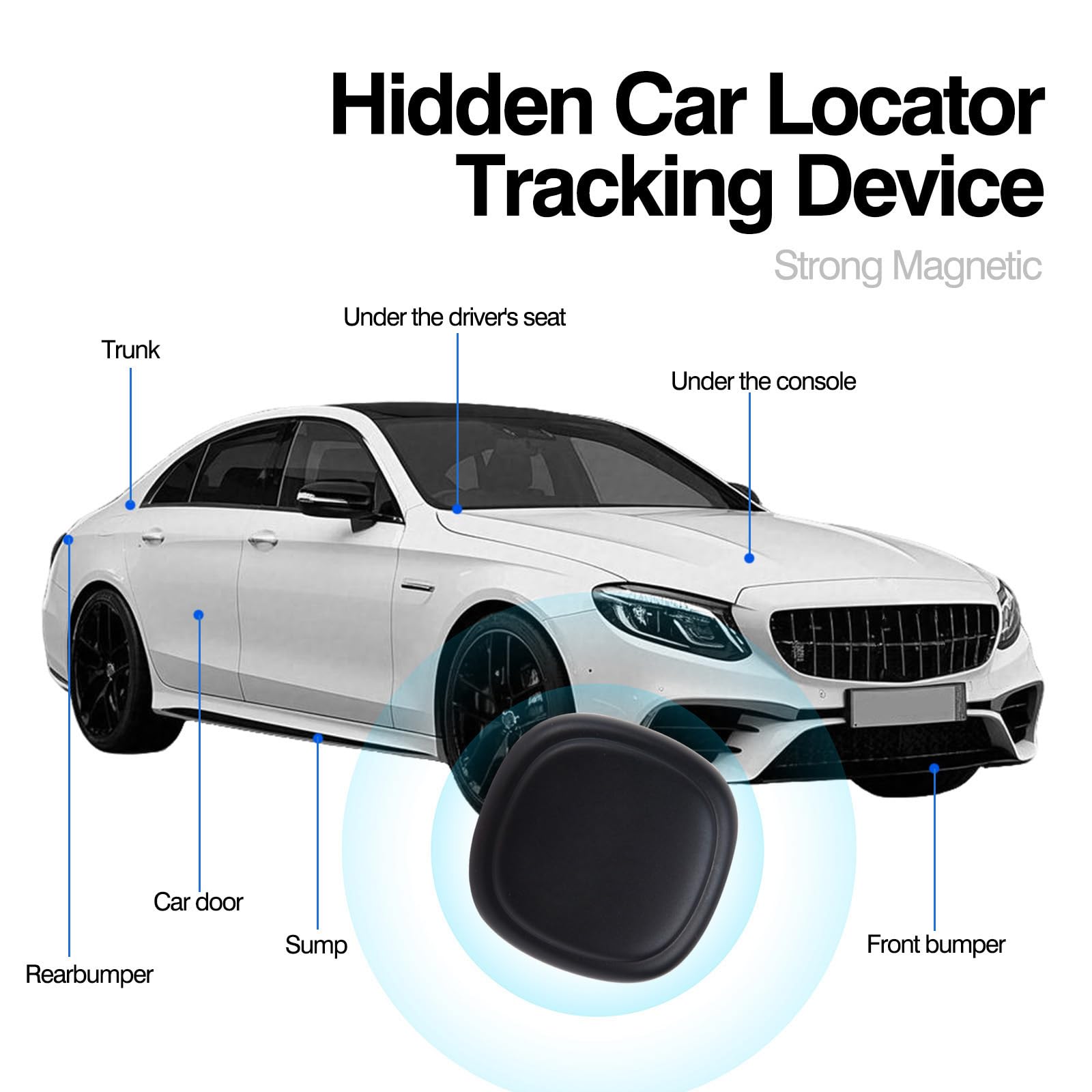 Owfeel GPS Tracker for Vehicles, Magnetic Real-Time Hidden Car Locator Tracking Device for Kids, Elderly, Pets and Assets, Available for Android & iOS, No Monthly Fee & No Subscription Required