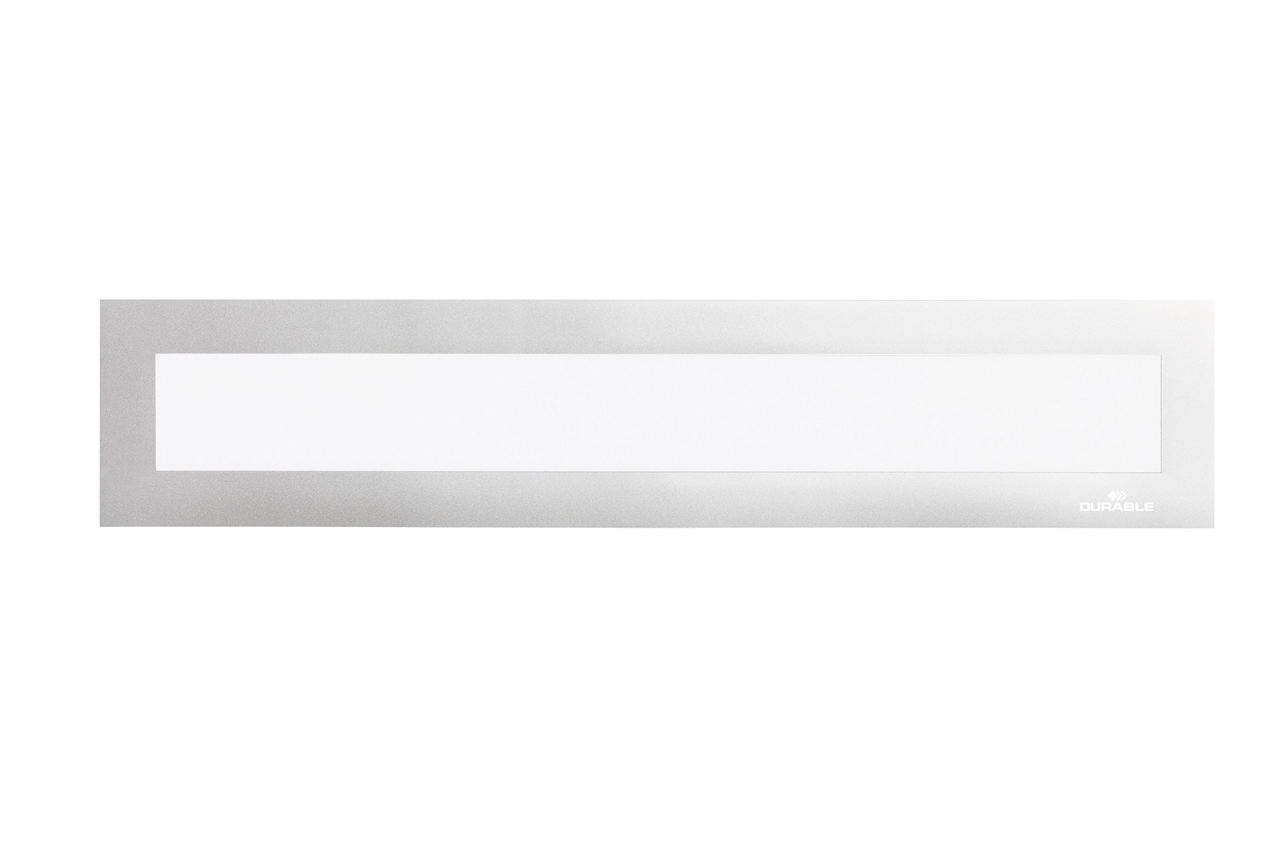 Durable 498723 Duraframe Magnetic Top, Magnetic Title Frame, A3 - Silver, Pack of 5 , 323 x 66 mm