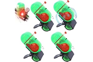 Hizoncore Fishing Bite Alarm, Electronic Fishing Alarms with LED Light, Sensitive Sound Alert for Night Fishing, Waterproof Fish Bite Indicator for Fishing Rods, Ice Fishing