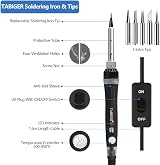 Tabiger 60W Soldering Kit with LCD Multimeter, 5 Tips, Stand & Soldering Tools view 2