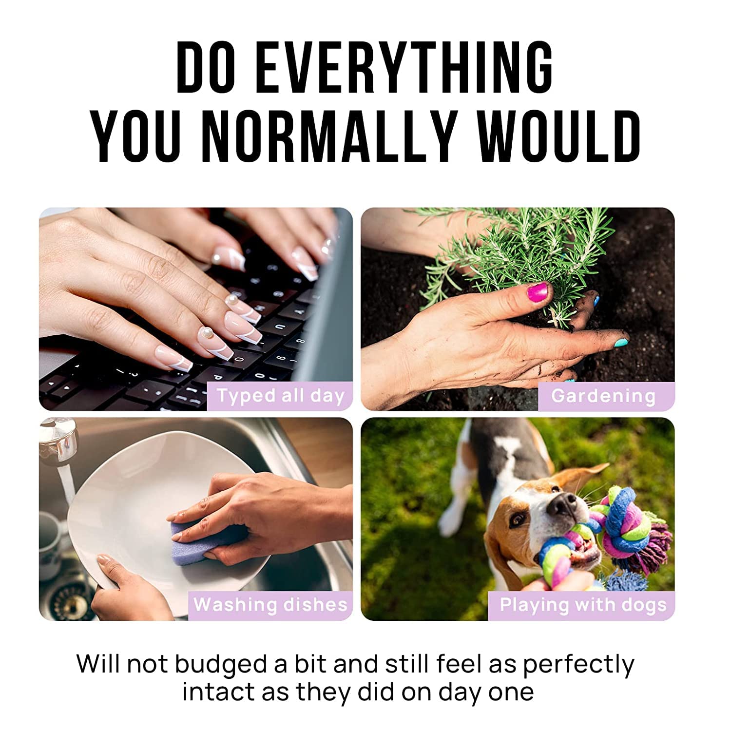 BTArtbox Press On Nails Short - Square Press On Nails, Pink Chrome Nail Tips Glue On Nails with Nail Glue, Reusable Stick On Nails in 15 Sizes - 30 Soft Gel Fake Nails Kit, Lotus Glazed - Image 5