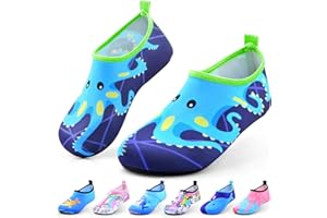 Sunnywoo Water Shoes for Kids Girls Boys，Toddler Kids Swim Water Shoes Quick Dry Non-Slip Water Skin Barefoot Sports Shoes Aqua Socks for Beach Outdoor Sports