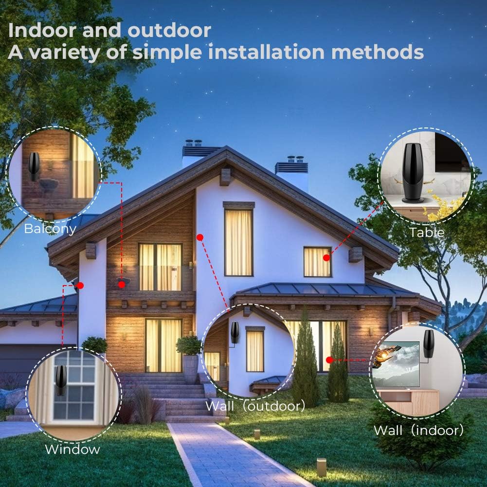 TV Antenna, 2020 Upgraded Outdoor Indoor Digital HD 4K Antenna, 200 Miles Range with Amplifier, 35ft Coax Cable(Included Extension Cord), Support All TVs，HDTV Antenna for Free Local Channels (Black): Home Audio & Theater