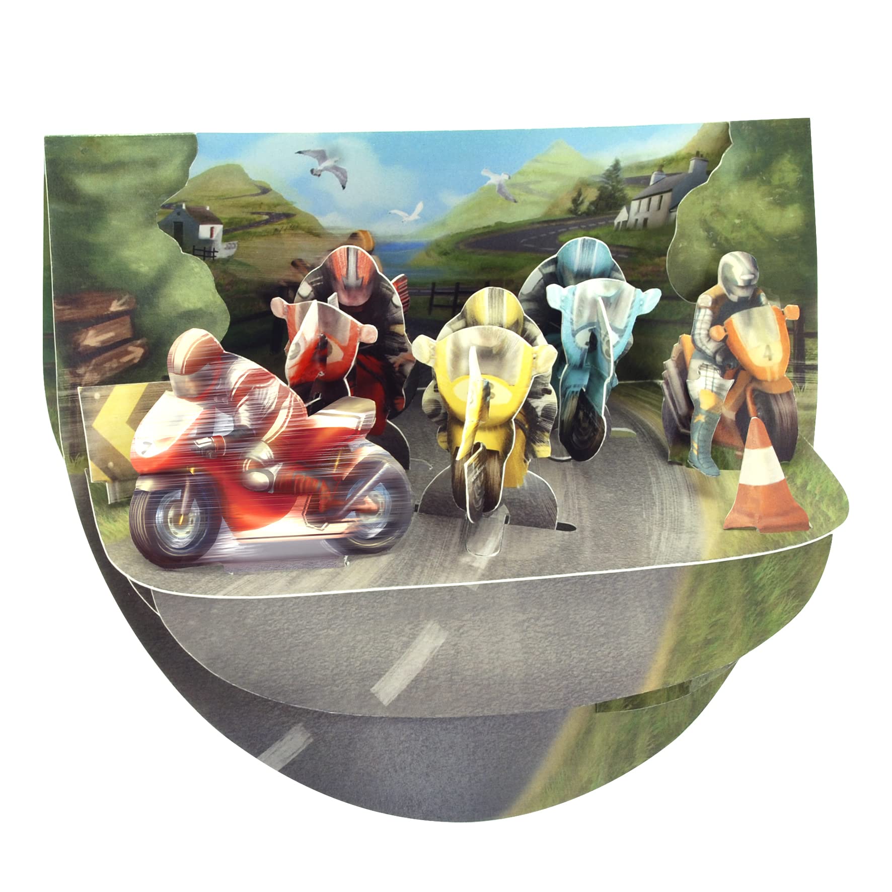 SANTORO Popnrock, 3D Pop Up Greeting Card - Motorcycles - For Him, Dad, Boys, Fathers Day, Birthday | Motorbike Gifts For Congratulations, Anniversary, Graduation, Retirement