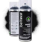 BELTECO Spray Paint Black Matte | Water-based Matte Black Spray Paint | Odorless, Eco-Friendly &amp; Vegan | Weather &amp; UV-Resistant | Fast-Drying &amp; High-Coverage | For All Substrates | In/Outdoor Use
