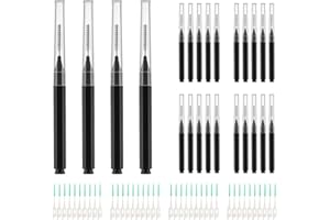 Svalor Interdental Brush, 60Pcs Soft Braces Brush Set, 20Pcs Tooth Flossing Head for Oral Hygiene Tooth Cleaning with 40pcs Disposable Braces Flossers Tooth Cleaning Tool (Black)