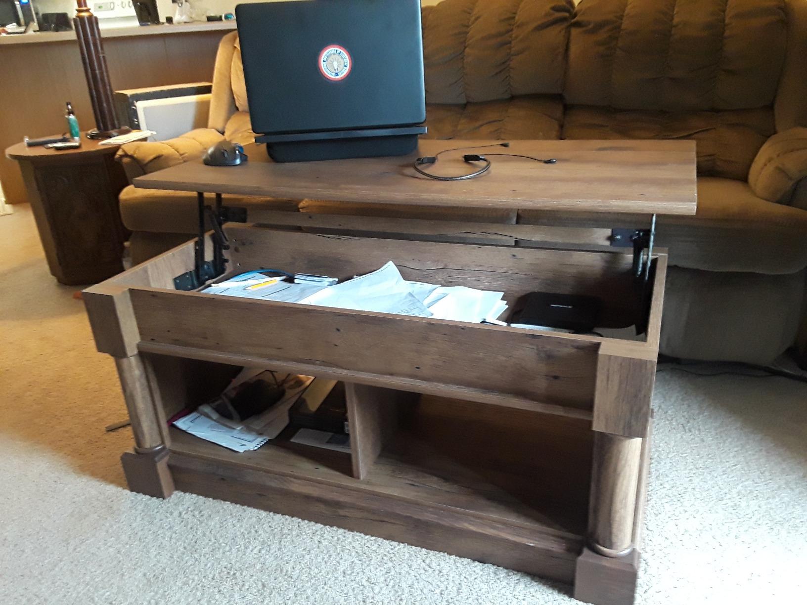 38/mo Finance Sauder Palladia Lift Top Coffee Table, Vintage Oak