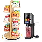 Wanyshapy Flavor Pods Holder for Ninja Thirsti Flavor Pod Organizer 360° Rotating Storage Rack for Ninja Thirsties Drink System, Holds 7 Pods, Thirsty Water Drops Organizer Natural
