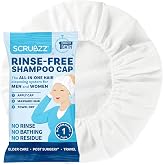 Scrubzz Shampoo Cap No Rinse for Elderly and Bedridden Patients, Rinse Free Shampoo Cap for Post Surgery and Hospital Stays, Waterless Hair Washing Shower Caps - 1 Pack