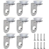Mooche 8 Pcs Cabinet Shelf Pegs Glass Shelf Bracket with Suction Cup | Zinc Alloy Wall Mount Glass Shelf Pins Bracket for Glass Shelves Wine Cabinet Display Cabinets, Polished Chrome