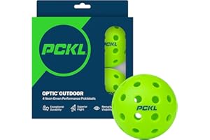 PCKL Optic Speed Pickleball Balls | Choose Indoor or Outdoor Pickleballs | USAPA Tournament Aproved | 4 Pack Crack-Resistant