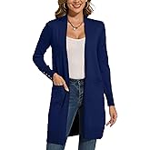 Spicy Sandia Women's Long Dressy Cardigan Sweaters with Pockets Lightweight Duster Coat