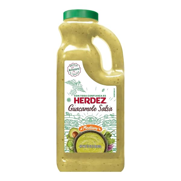 HERDEZ GUACAMOLE SALSA, MEDIUM, 32 OZ JUG –...