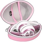 Aproca Headphones Case Compatible with AILIHEN MS300 / Artix CL750 / AILIHEN C8 Over-Ear Headphones, Portable Headset Bag-Pink