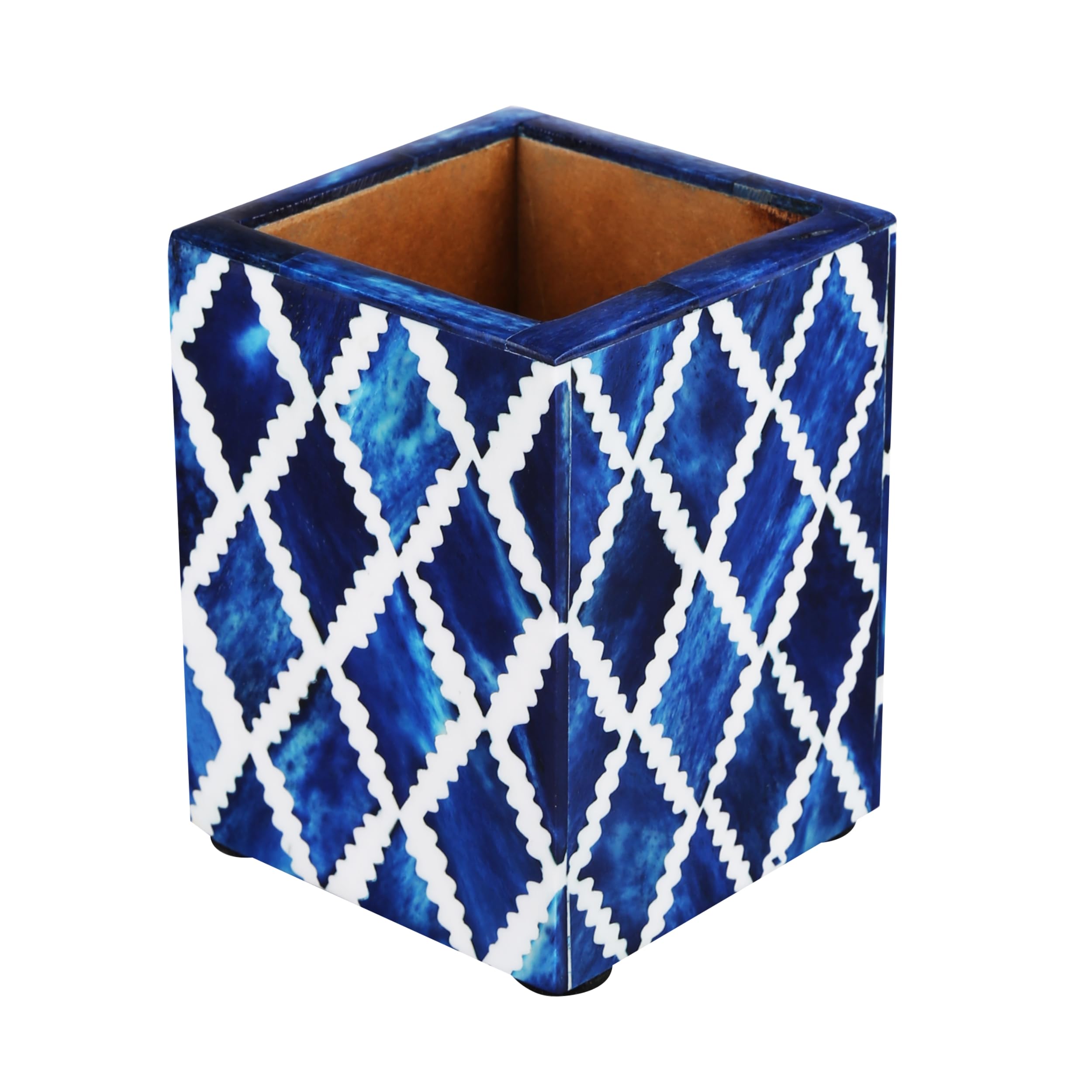 Handicrafts Home Pen Holders Organizers - Pencil Holders and Organizers for Desk - Diamond Blue New Years Gift — image 1