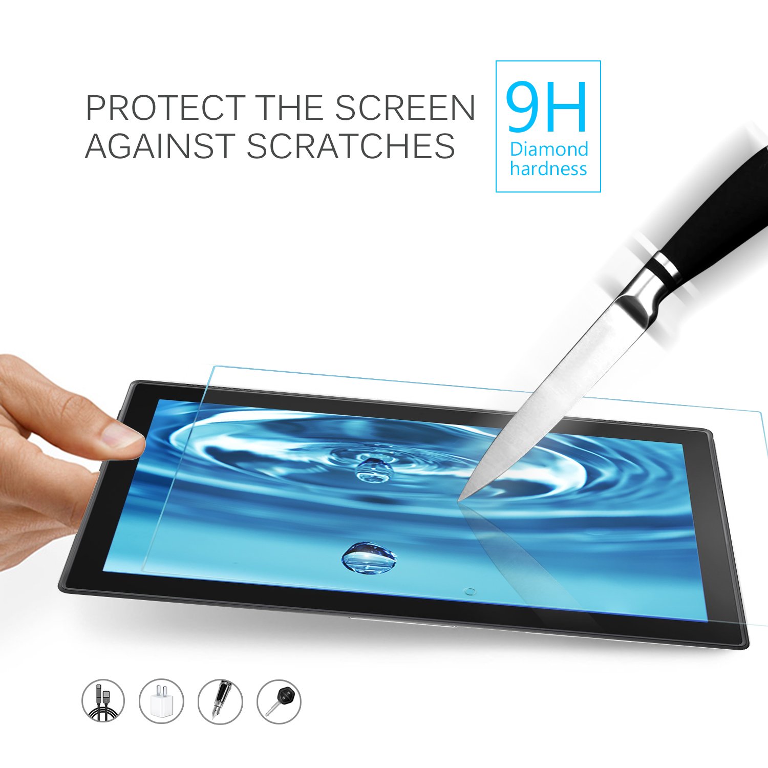 IVSO Lenovo Tab 4 10 Screen Protector, Premium TemperedGlass Screen