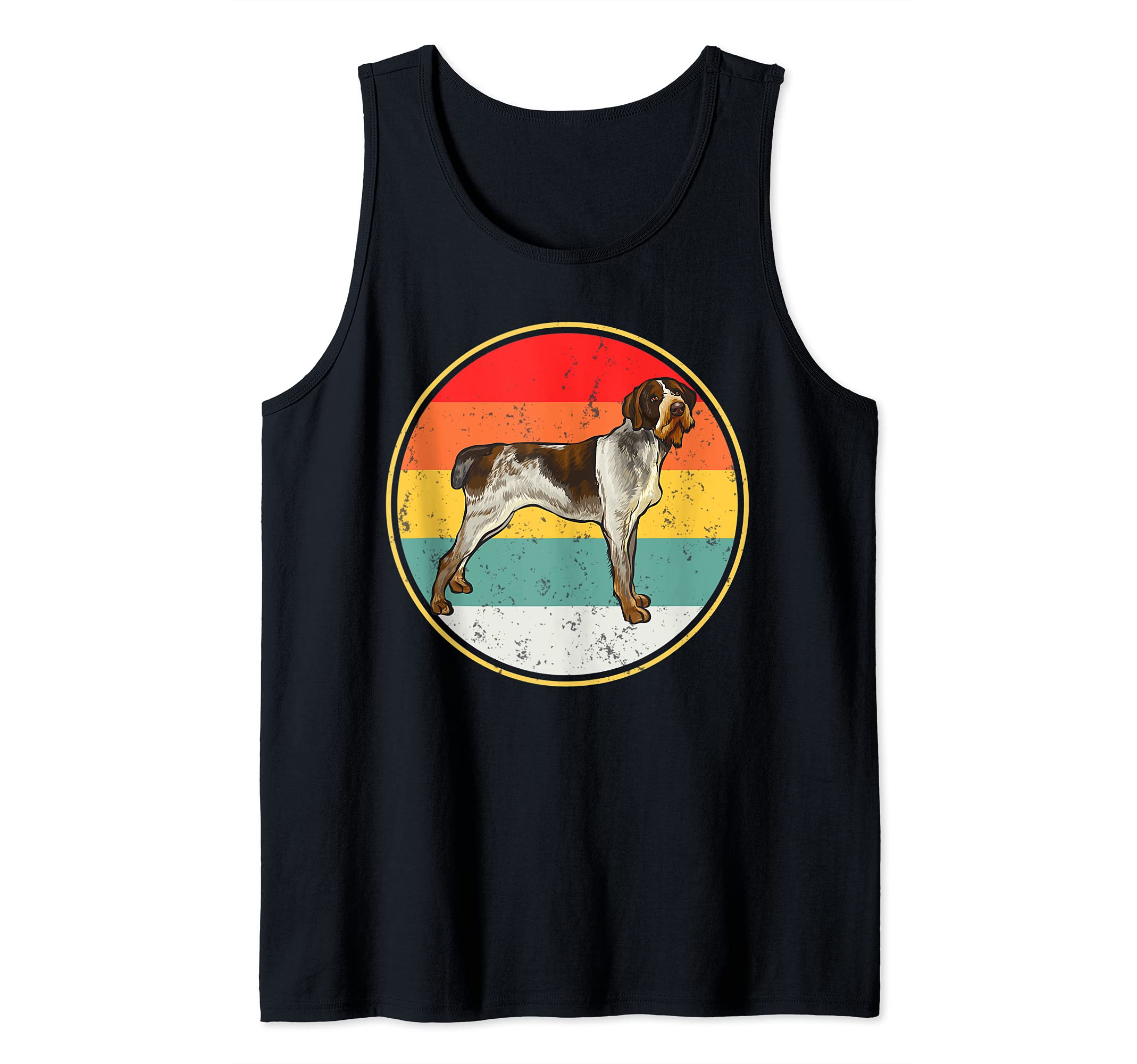 Vintage Retro Sunset German Wirehaired Pointer Dog Tank Top