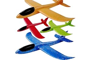 JUTOE Upgrade 17.5" Large Throwing Plane, 2 Flight Mode Glider, Kids' Foam Airplane Gifts for 3-7 Year Olds, Outdoor Sport Toys Birthday Party Favors