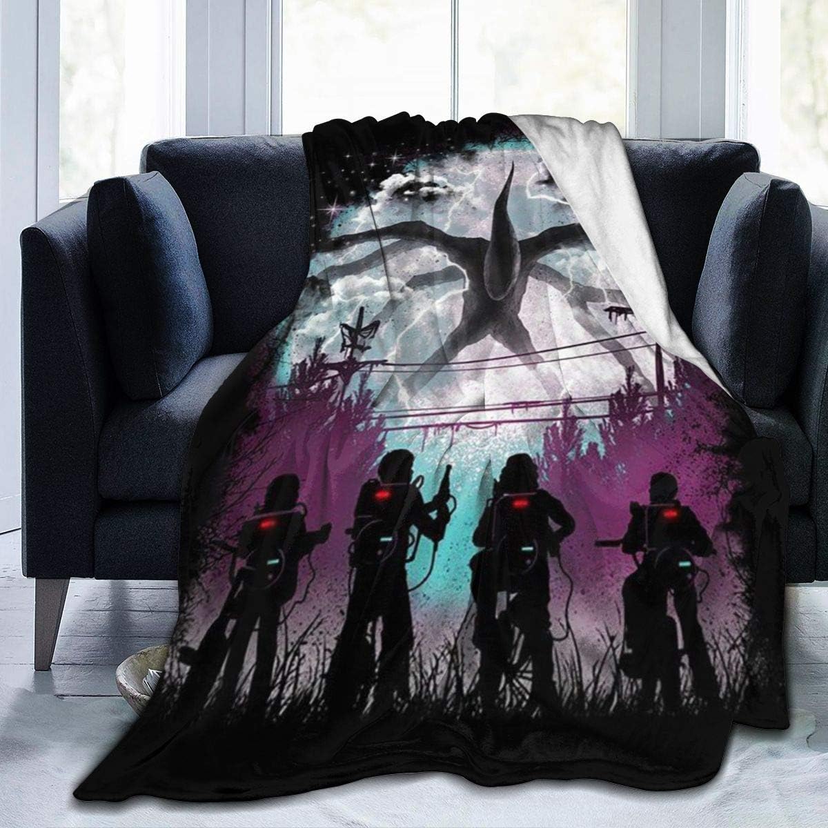 Knmhjtf Stranger 3D Print Things Soft and Warm Throw Blanket Digital Printed Ultra-Soft Micro Fleece Blanket