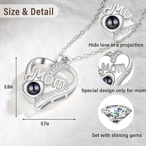 Custom Photo Projection Necklace Personalized Necklace with