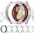 Haojavo [6+8 Pack for Samsung Galaxy Watch 7 40mm Screen Protector Case, Hard PC Protective Bumper Shell + Anti-Fog Tempered Glass Film, Waterproof Face Cover Set for Galaxy Watch 7 40mm Accessories