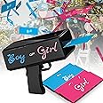 POPUPARTY Gender Reveal Money Gun Shooter with Pink and Blue Prop, Handheld Spray Gun for Gender Reveal Party