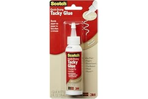 3M Commercial Office Supply Div. Products - Tacky Glue, Quick Drying, Dries Clear, Nontoxic, Acid-free, 2 oz - Sold as 1 PK - Scotch Quick-drying Tacky Glue offers an ideal way to bond papers, foam