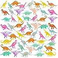 OuMuaMua 78pcs Glow in The Dark Dinosaur Toys Set, Mini Plastic Realistic Dinosaur Figures Glow Toys for Kids Toddler Goody Bag Stuffers, Dinosaur Theme Party Favors Supplies