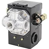 Heavy Duty Pressure Switch for Air Compressor 135-175 psi Four 4 Port 26 Amp