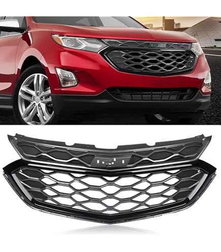 thumbnail image 2 of Front Upper Mesh Grille For 2018-2021 Chevy Chevrolet Traverse - Black/Chrome, 84344487 2 of 3
